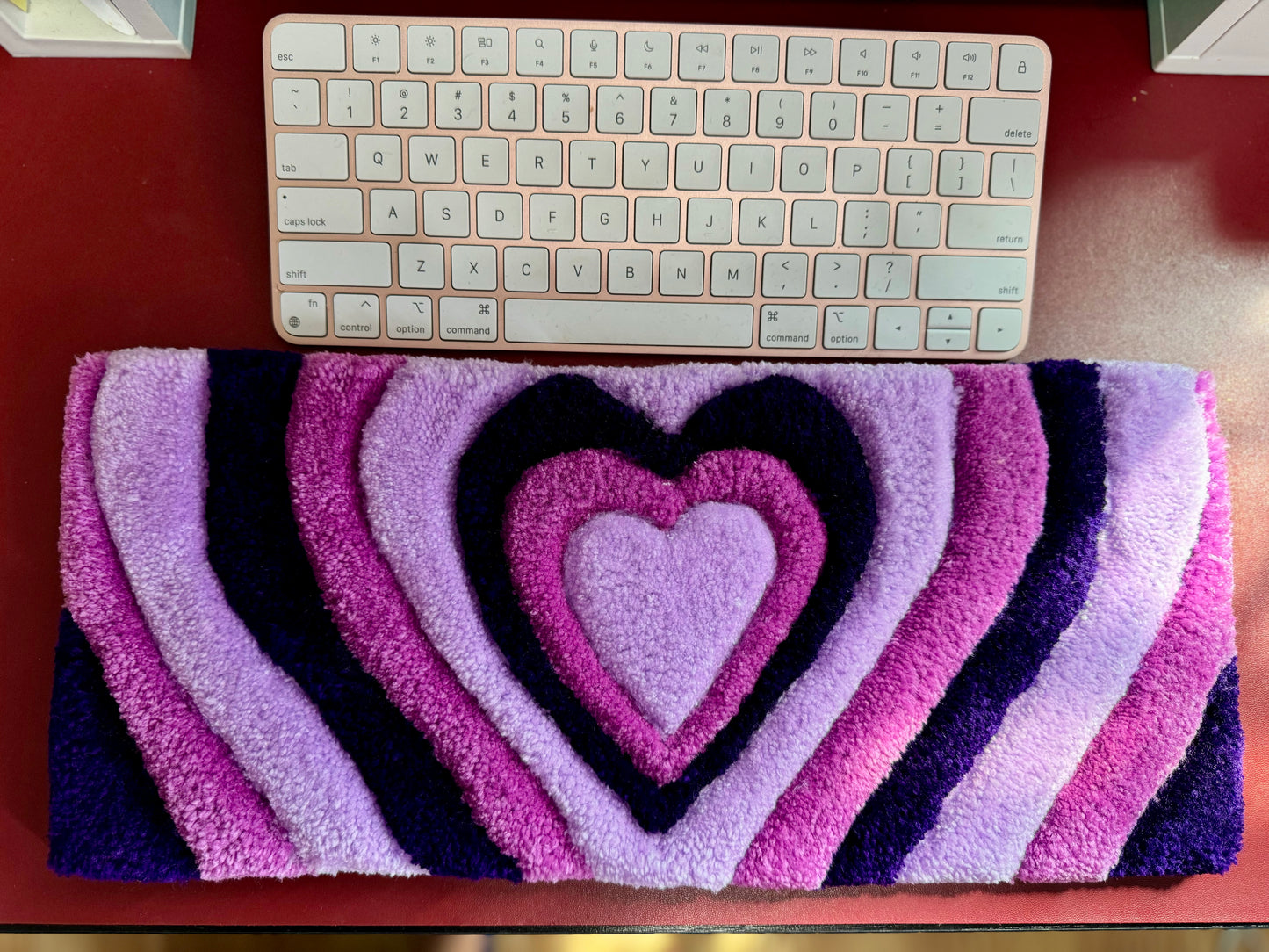 Heart Keyboard Rug Pad