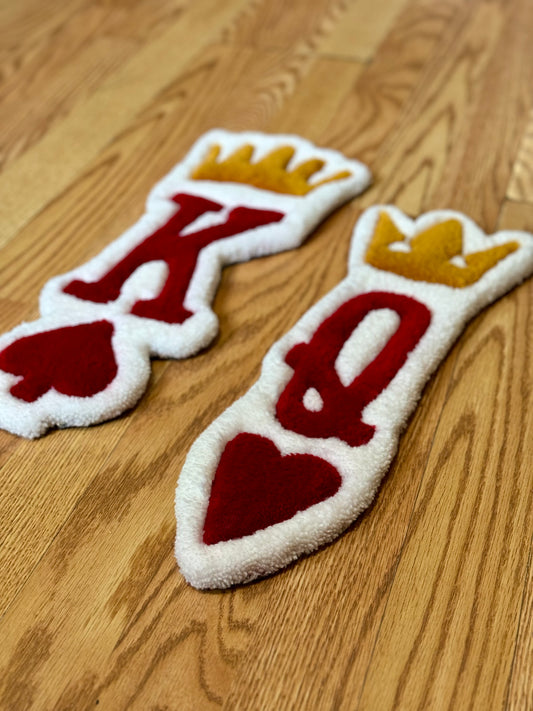 King & Queen Wall art rug set