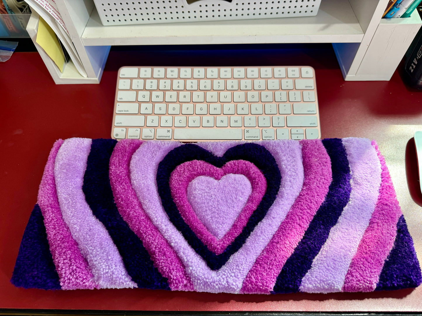 Heart Keyboard Rug Pad