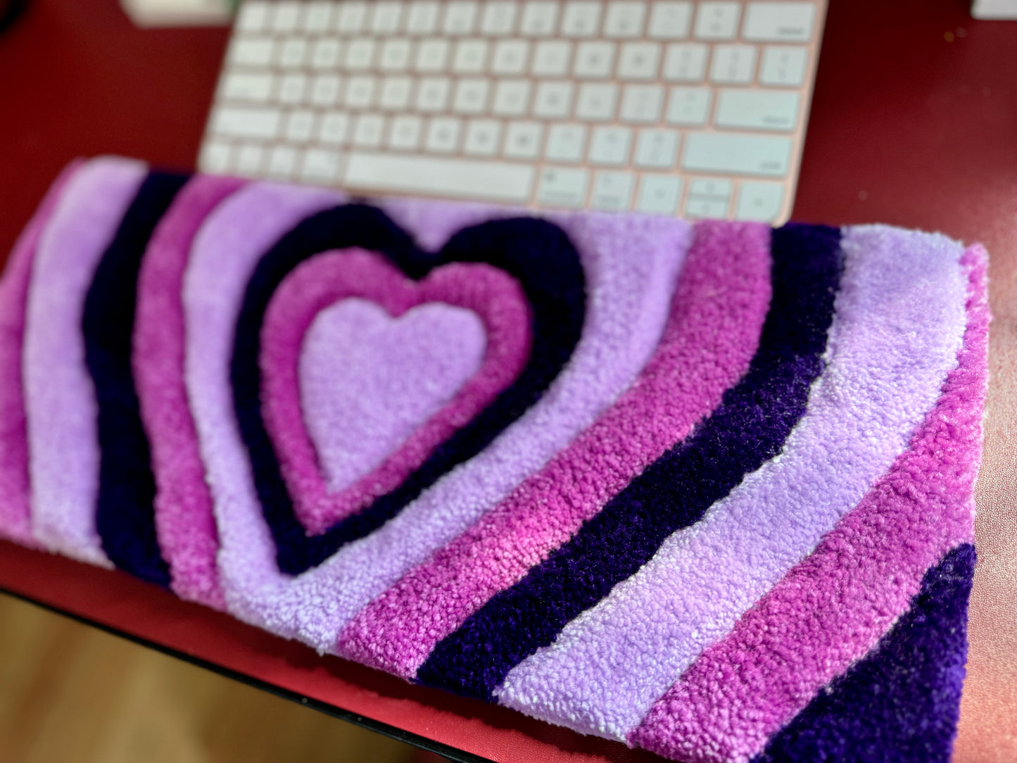 Heart Keyboard Rug Pad