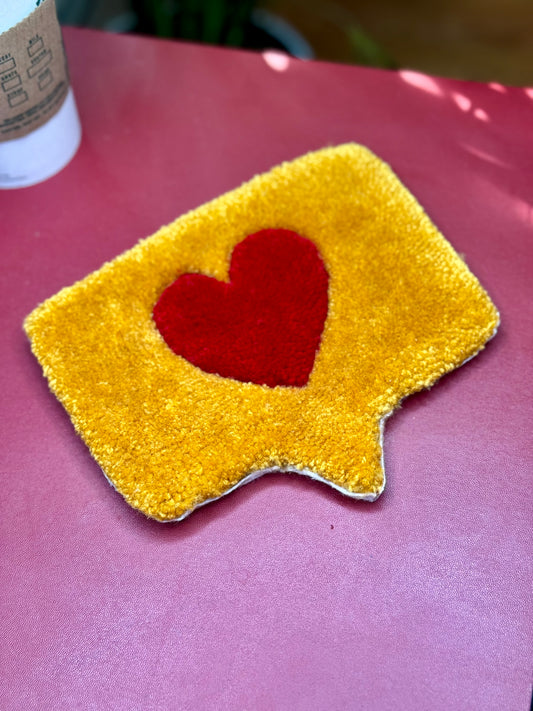 Heart Message Table Rug