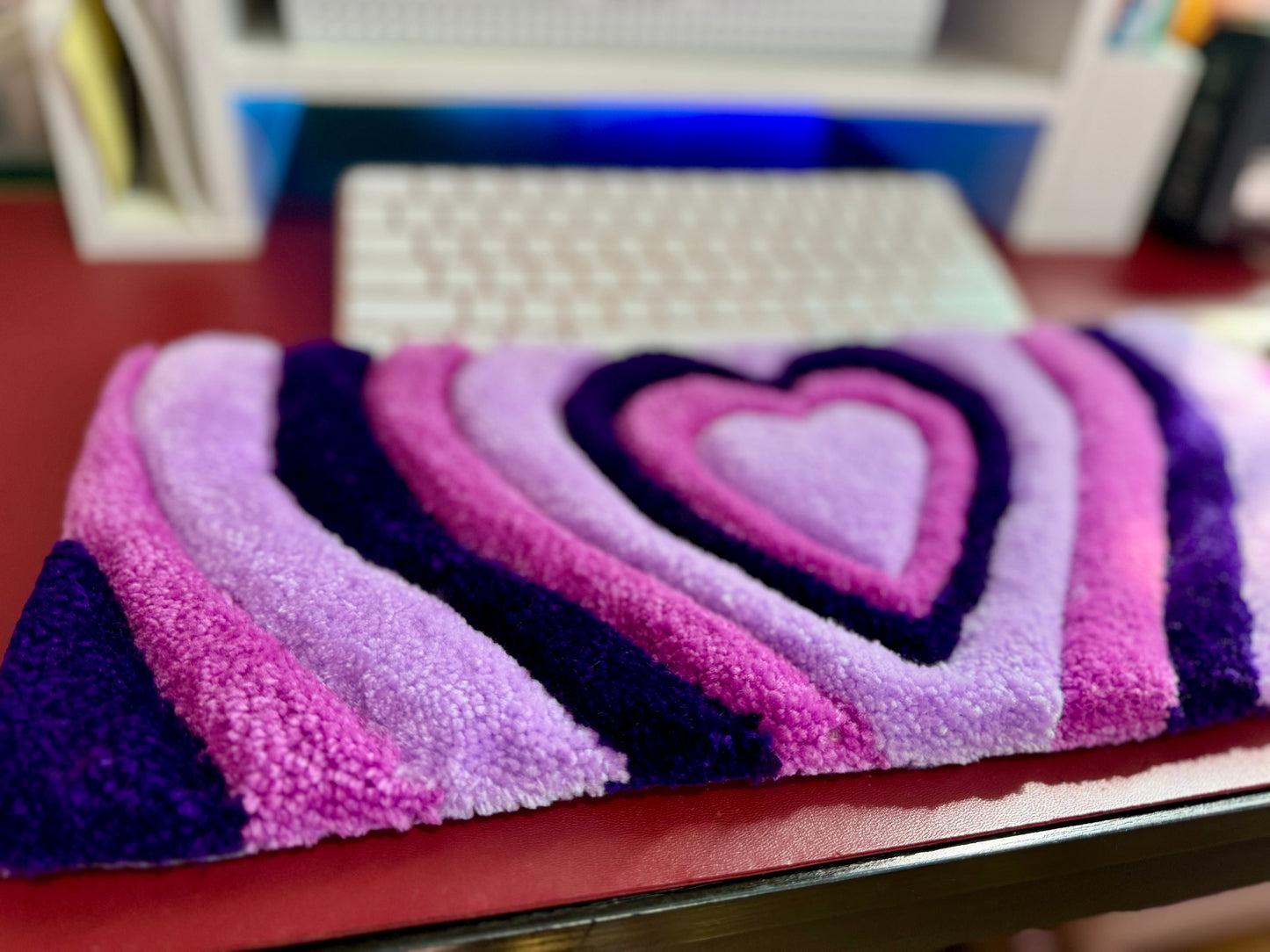 Heart Keyboard Rug Pad